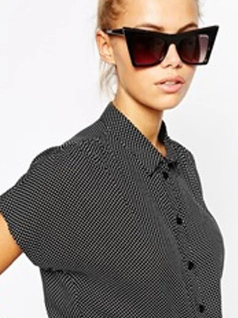 RARE Wildfox "Ivy" Thick Sharp Cat Eye Sunglasses, Brown Gradient